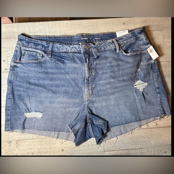 Old Navy O.G. Straight Shorts Cut Off Size 26 High Rise Secret Smooth Pockets - Picture 1 of 16
